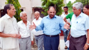 VC JDA Mubarak Singh during visit to Housing Colony Roop Nagar on Sunday.