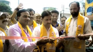 Dignitaries inaugurating Herbal Day function by Patanjali Yogpeeth at Kathua.