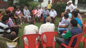 MoS Finance, Pawan Kumar Gupta listening people’s grievances on Friday.