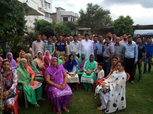 MoS Finance Pawan Gupta during Janta Darbar at Udhampur on Sunday.