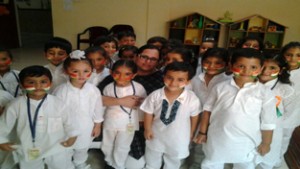 Students in impressive dress during I-Day celebrations.