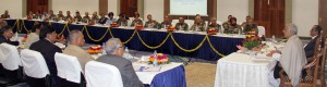 Chief Minister Mufti Mohammad Sayeed presiding over Civil Military Liaison conference in Srinagar on Tuesday. 