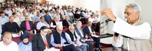 Chief Minister, Mufti Mohammad Sayeed chairing Annual General Meeting of the Amar Singh Club in Srinagar on Thursday.