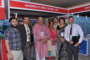 Industries Minister Chander Prakash Ganga and officers of J&K Govt at 4th Invest North Conclave at New Delhi.