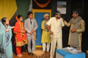 A scene from Hindi play ‘Reet-Vipreet’ staged by Natrang in its Sunday Theatre Series.