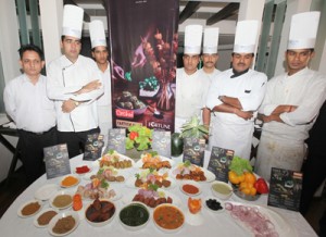 Chefs showcasing dishes during food festival at Hotel Fortune Inn Riviera on Thursday. -Excelsior/ Rakesh