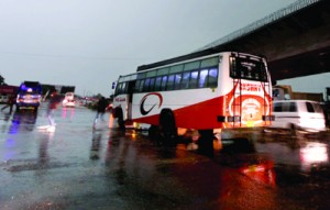 Darkness in morning at Jammu on Wednesday. -Excelsior/Rakesh