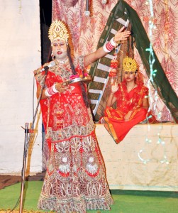 MLA Ramban Neelam Langeh acting as “Goddess Sita” during Ramleela at Maitra, Ramban.