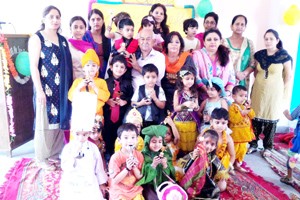 Winners of Fancy Dress Competition posing for group photograph.