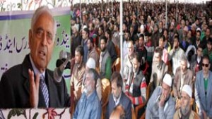 Chief Minister Mufti Mohd Sayeed addressing a public gathering in Shopian on Wednesday.