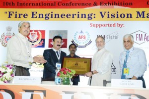 Dr GA Bhat being felicitated by Lt Governor, Najeeb Jung with “Life Time Achievement Award” at New Delhi.