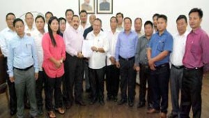A delegation of newly elected members of Manipur Autonomous District Councils submitting a memorandum to Union Minister Dr Jitendra Singh at New Delhi.