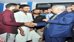 Chief Minister, Mufti Mohammad Sayeed during his visit to Safdarjung Hospital.