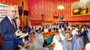 A speaker at seminar on Accession of Jammu and Kashmir to India at British Parliament in London.