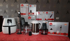 Household appliances unveiled by Avaante International at Jammu on Sunday.