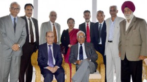 Governor N N Vohra during meeting with PSC Chairman and members.