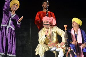 A scene of play ‘Baba Jitto’ staged by Natrang at Jhiri Mela.