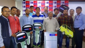 Winners of ‘Aircel Premier League’ posing for group photograph.