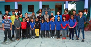  J&K State Table Soccer team posing for a group photograph before leaving for Sub Junior and Junior Nationals on Thursday.