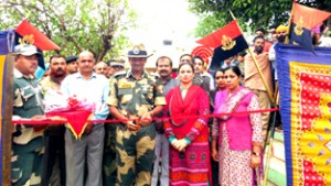 Dignitaries from BSF inaugurating Civic Action Programme on Wednesday.