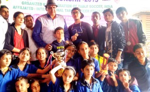 J&K Table Soccer Team posing for a photograph alogwith Padmashree Satpal in Delhi.