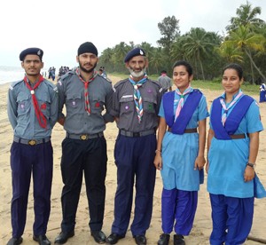 Law School students at Coastal Trekking programme in Kerala.