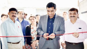 DDC, Dr Shahid Iqbal Choudhary inaugurating the placement-cum-awareness camp at Udhampur on Sunday. 