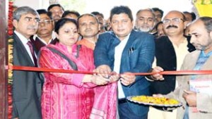 MoS for Culture, Priya Sethi flanked by MLA, Rajesh Gupta inaugurating World Heritage Week at Jammu on Thursday.