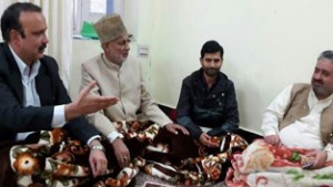 NC leaders during meeting at Doda on Wednesday.