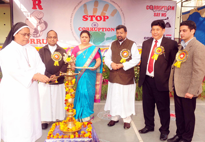 st school jammu peters annual peter celebrates ceremonial dignitaries celebration lamp lighting during