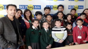RJs selected in final audition posing for a group photograph alongwith Vikrant Sharma, Programming Head, 92.7 BIG FM Jammu.