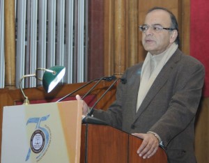 Union Minister for Finance, Corporate Affairs and Information & Broadcasting,  Arun Jaitley delivering the valedictory address at the Platinum Jubilee Celebrations of Income Tax Appellate Tribunal, in New Delhi on Monday.