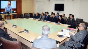 Chief Secretary, B R Sharma participating in the video conference of PM.