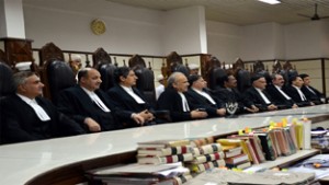 Chief Justice and Judges of the High Court during Full Court meeting.