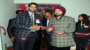 Deputy Commissioner, Simrandeep Singh inaugurating diagnostic centre at Trikuta Nagar on Saturday.