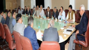 Governor interacting with delegation of Federation of Industries on Saturday.