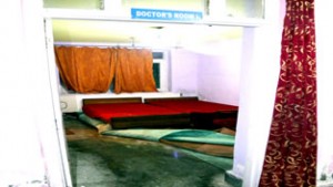 Doctors room at Primary Health Centre Gulmarg in shambles. -Excelsior/Aabid Nabi