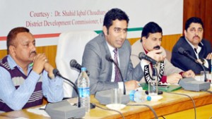 DDC, Dr Shahid Iqbal Choudhary during launch of e-Monitoring Project at Udhampur.