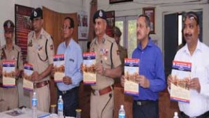 DGP K Rajendra Kumar releasing news letter at Police Technical Training Institute at Vijaypur.