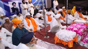 Mahant Manjit Singh ji of Dera Nangali Sahib and others at religious function held at MBS College.