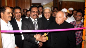 Chief Justice J&K High Court Justice N Paul Vasanthakumar inaugurating court room at SAC in Srinagar.