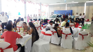 Customers during a programme organized by Hillview Honda, Sidhra at Jammu.