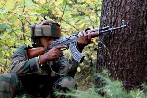 A massive search operation by Army's 17 Infantry Division is underway at Nowgam sector of Baramulla. —Excelsior Photo