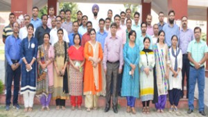 Participants of short term course in SMVDU posing for group photograph.