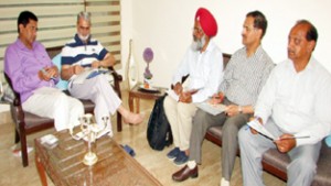 Executive Committee members of JKCCA during review meeting in Jammu.