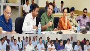 Minister for Civil Supplies and Consumers Affairs and Information Choudhary Zulfkar Ali reviewing various development works at Rajouri.