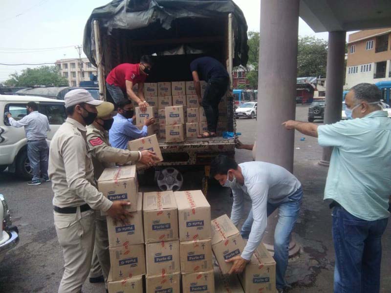 Parle-G providing biscuits to J&K Police.