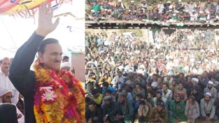 Former Minister and Cong MLA GM Saroori addressing a gathering at ...