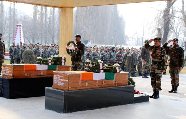 Army pays tributes to martyrs of Kupwara encounter - Jammu Kashmir ...