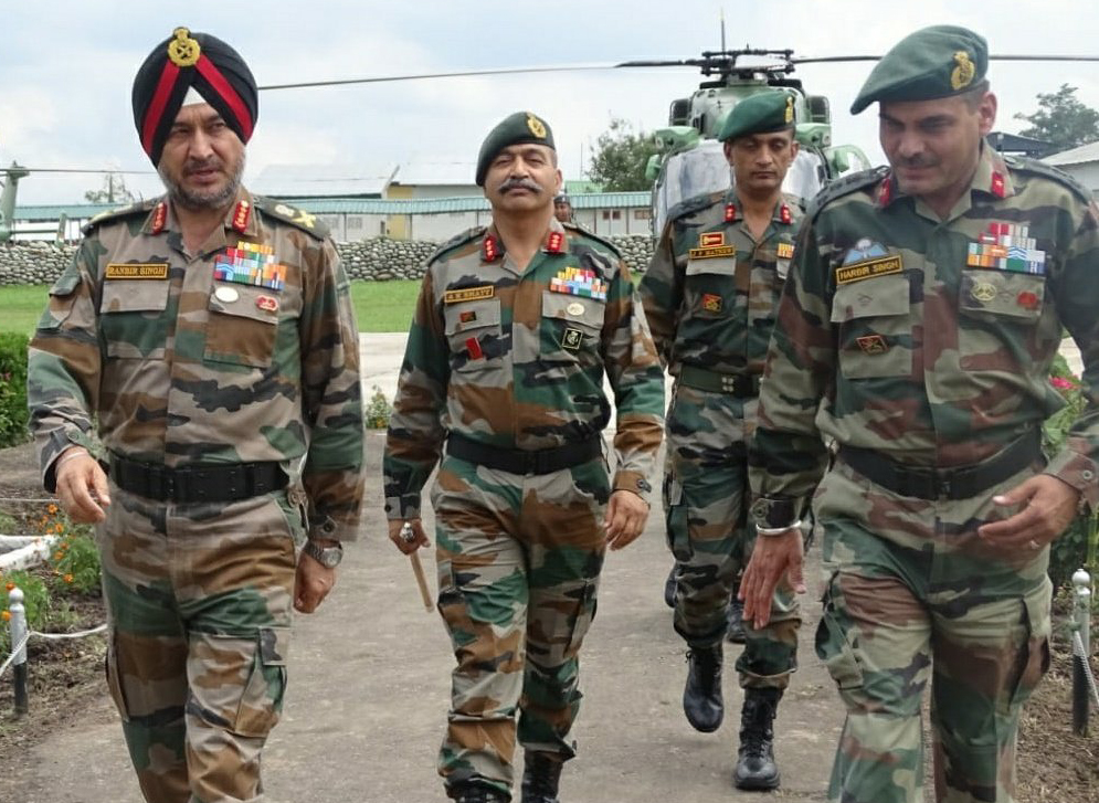 Northern Command chief Lt Gen Ranbir Singh along with other Commanders ...